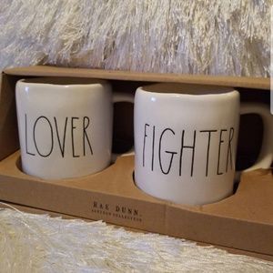 Rae Dunn "Lover & Fighter" Mugs
